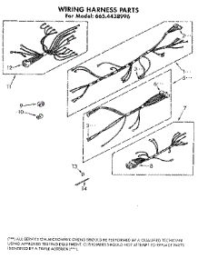 Wiring Harness parts for Kenmore Wall Oven 665.4438996 (6654438996, 665 4438996) from AppliancePartsPros.com