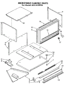 Microwave Cabinet parts for Kenmore Wall Oven 665.4438996 (6654438996, 665 4438996) from AppliancePartsPros.com