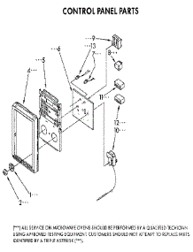Control Panel parts for Kenmore Wall Oven 665.4438996 (6654438996, 665 4438996) from AppliancePartsPros.com