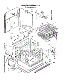 Lower Oven parts for Kenmore Wall Oven 665.4493310 (6654493310, 665 4493310) from AppliancePartsPros.com