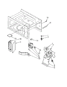 Magnetron And Air Flow parts for Kenmore Wall Oven 665.4493390 (6654493390, 665 4493390) from AppliancePartsPros.com