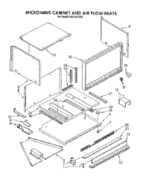 Microwave Cabinet And Air Flow parts for Kenmore Wall Oven 665.4493390 (6654493390, 665 4493390) from AppliancePartsPros.com