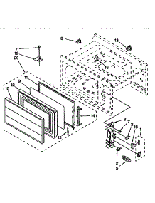 Door And Latch parts for Kenmore Wall Oven 665.4493392 (6654493392, 665 4493392) from AppliancePartsPros.com