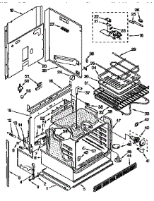 Lower Oven parts for Kenmore Wall Oven 665.4493392 (6654493392, 665 4493392) from AppliancePartsPros.com
