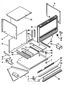 Microwave Cabinet And Air Flow parts for Kenmore Range 665.4493393 (6654493393, 665 4493393) from AppliancePartsPros.com