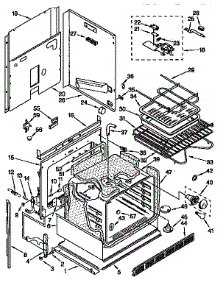 Lower Oven parts for Kenmore Range 665.4493393 (6654493393, 665 4493393) from AppliancePartsPros.com