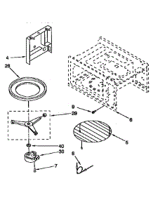 Cavity And Turntable parts for Kenmore Range 665.4493393 (6654493393, 665 4493393) from AppliancePartsPros.com