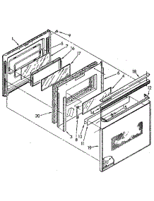 Door parts for Kenmore Wall Oven 665.4558950 (6654558950, 665 4558950) from AppliancePartsPros.com