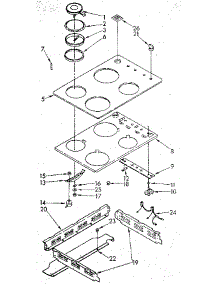 Cooktop parts for Kenmore Wall Oven 665.4558990 (6654558990, 665 4558990) from AppliancePartsPros.com