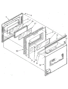 Door parts for Kenmore Wall Oven 665.4558990 (6654558990, 665 4558990) from AppliancePartsPros.com