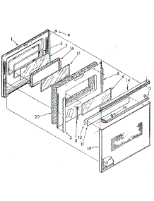 Door parts for Kenmore Wall Oven 665.4558991 (6654558991, 665 4558991) from AppliancePartsPros.com