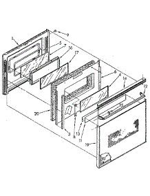 Door parts for Kenmore Wall Oven 665.4558992 (6654558992, 665 4558992) from AppliancePartsPros.com