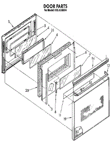 Door parts for Kenmore Wall Oven 665.4558994 (6654558994, 665 4558994) from AppliancePartsPros.com
