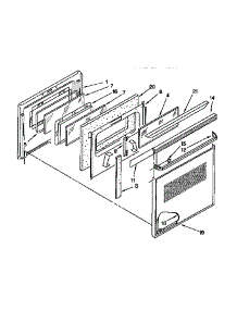 Oven Door parts for Kenmore Range 665.45755690 (66545755690, 665 45755690) from AppliancePartsPros.com