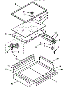 Cooktop parts for Kenmore Range 665.45755690 (66545755690, 665 45755690) from AppliancePartsPros.com