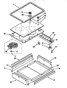 Cooktop parts for Kenmore Range 665.45755691 (66545755691, 665 45755691) from AppliancePartsPros.com