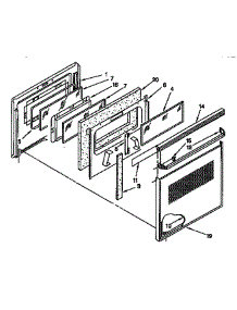 Oven Door parts for Kenmore Wall Oven 665.4579390 (6654579390, 665 4579390) from AppliancePartsPros.com