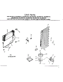 Unit Parts parts for Kenmore Refrigerator 253.8636160 (2538636160, 253 8636160) from AppliancePartsPros.com