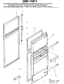 Door Parts parts for Kenmore Refrigerator 253.8636180 (2538636180, 253 8636180) from AppliancePartsPros.com