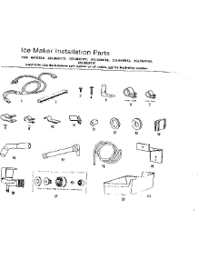 Ice Maker Installation parts for Kenmore Refrigerator 253.8636182 (2538636182, 253 8636182) from AppliancePartsPros.com