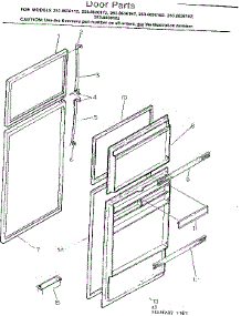 Door Parts parts for Kenmore Refrigerator 253.8636192 (2538636192, 253 8636192) from AppliancePartsPros.com