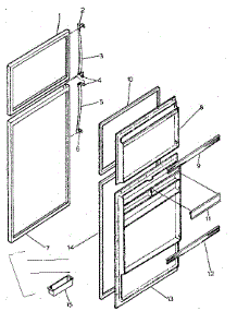 Door Parts parts for Kenmore Refrigerator 253.8638202 (2538638202, 253 8638202) from AppliancePartsPros.com