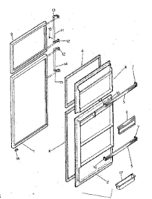 Door Parts parts for Kenmore Refrigerator 253.8651740 (2538651740, 253 8651740) from AppliancePartsPros.com