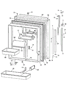 Fresh Food Door parts for Kenmore Refrigerator 363.9705811 (3639705811, 363 9705811) from AppliancePartsPros.com