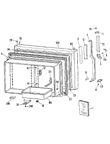 Freezer Door parts for Kenmore Refrigerator 363.9705813 (3639705813, 363 9705813) from AppliancePartsPros.com
