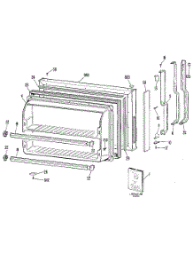 Freezer Door parts for Kenmore Refrigerator 363.9706500 (3639706500, 363 9706500) from AppliancePartsPros.com