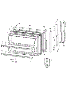 Freezer Door parts for Kenmore Refrigerator 363.9706502 (3639706502, 363 9706502) from AppliancePartsPros.com