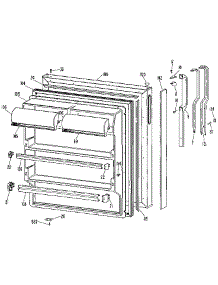 Fresh Food Door parts for Kenmore Refrigerator 363.9706511 (3639706511, 363 9706511) from AppliancePartsPros.com