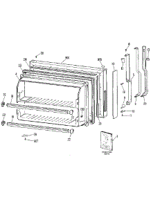 Freezer Door parts for Kenmore Refrigerator 363.9706581 (3639706581, 363 9706581) from AppliancePartsPros.com