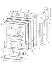 Fresh Food Door parts for Kenmore Refrigerator 363.9709684 (3639709684, 363 9709684) from AppliancePartsPros.com