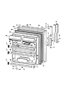 Fresh Food Door parts for Kenmore Refrigerator 363.9711581 (3639711581, 363 9711581) from AppliancePartsPros.com