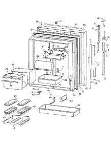 Fresh Food Door parts for Kenmore Refrigerator 363.9712711 (3639712711, 363 9712711) from AppliancePartsPros.com
