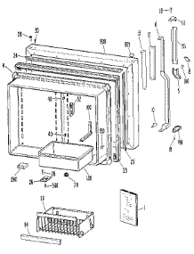 Freezer Door parts for Kenmore Refrigerator 363.9712712 (3639712712, 363 9712712) from AppliancePartsPros.com