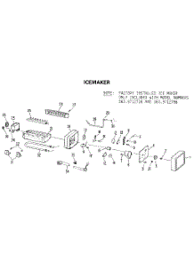 Icemaker parts for Kenmore Refrigerator 363.9712716 (3639712716, 363 9712716) from AppliancePartsPros.com
