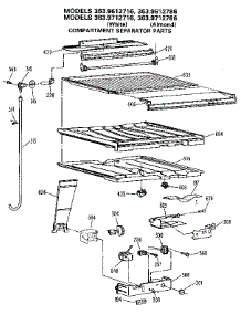 Compartment Separator parts for Kenmore Refrigerator 363.9712716 (3639712716, 363 9712716) from AppliancePartsPros.com