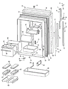 Fresh Food Door parts for Kenmore Refrigerator 363.9712782 (3639712782, 363 9712782) from AppliancePartsPros.com