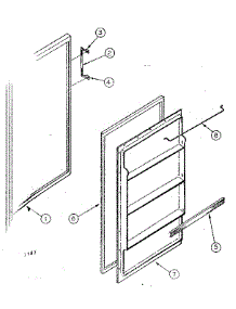 Door Parts parts for Kenmore Refrigerator 253.8363262 (2538363262, 253 8363262) from AppliancePartsPros.com