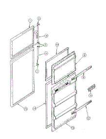 Door Parts parts for Kenmore Refrigerator 253.8364262 (2538364262, 253 8364262) from AppliancePartsPros.com