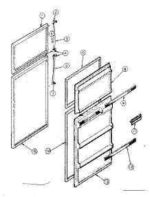 Door Parts parts for Kenmore Refrigerator 253.8364270 (2538364270, 253 8364270) from AppliancePartsPros.com