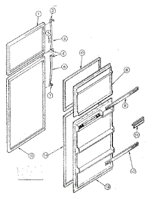 Door Parts parts for Kenmore Refrigerator 253.8364283 (2538364283, 253 8364283) from AppliancePartsPros.com