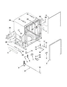 Tub And Frame Parts parts for Kenmore Dishwasher 665.13962K011 (66513962K011, 665 13962K011) from AppliancePartsPros.com
