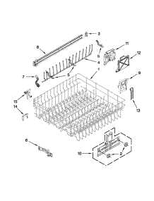 Upper Rack And Track Parts parts for Kenmore Dishwasher 665.13962K013 (66513962K013, 665 13962K013) from AppliancePartsPros.com
