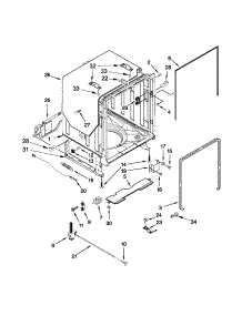 Tub And Frame Parts parts for Kenmore Dishwasher 665.13962K013 (66513962K013, 665 13962K013) from AppliancePartsPros.com