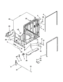 Tub And Frame Parts parts for Kenmore Dishwasher 665.13962K015 (66513962K015, 665 13962K015) from AppliancePartsPros.com