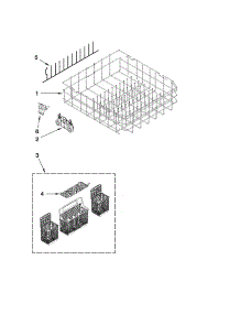 Lower Rack Parts parts for Kenmore Dishwasher 665.13963K010 (66513963K010, 665 13963K010) from AppliancePartsPros.com