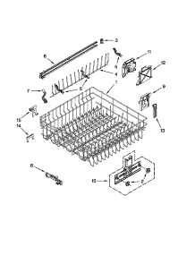 Upper Rack And Track Parts parts for Kenmore Dishwasher 665.13963K015 (66513963K015, 665 13963K015) from AppliancePartsPros.com